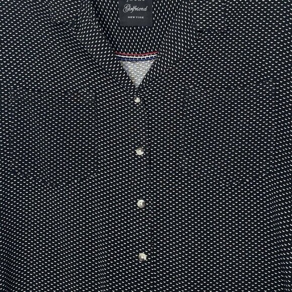 Jachs Girlfriend Blouse Size Small Hearts Pattern Button Closure Cap Sleeves - Picture 5 of 8